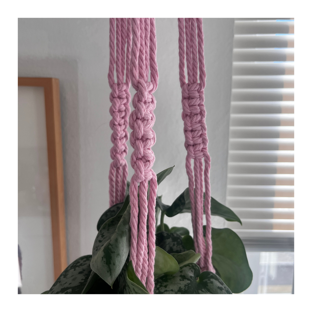 Macrame Plant Hanger (Pink)